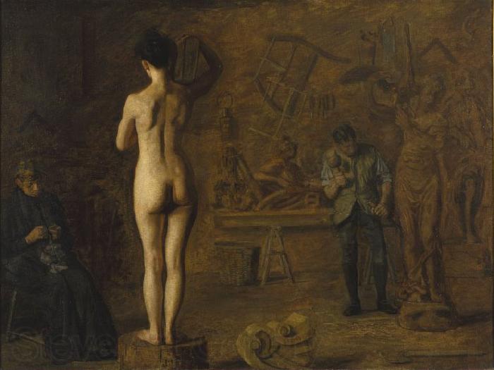 Thomas Eakins William Rush Carving His Allegorical Figure of the Schuylkill River Norge oil painting art